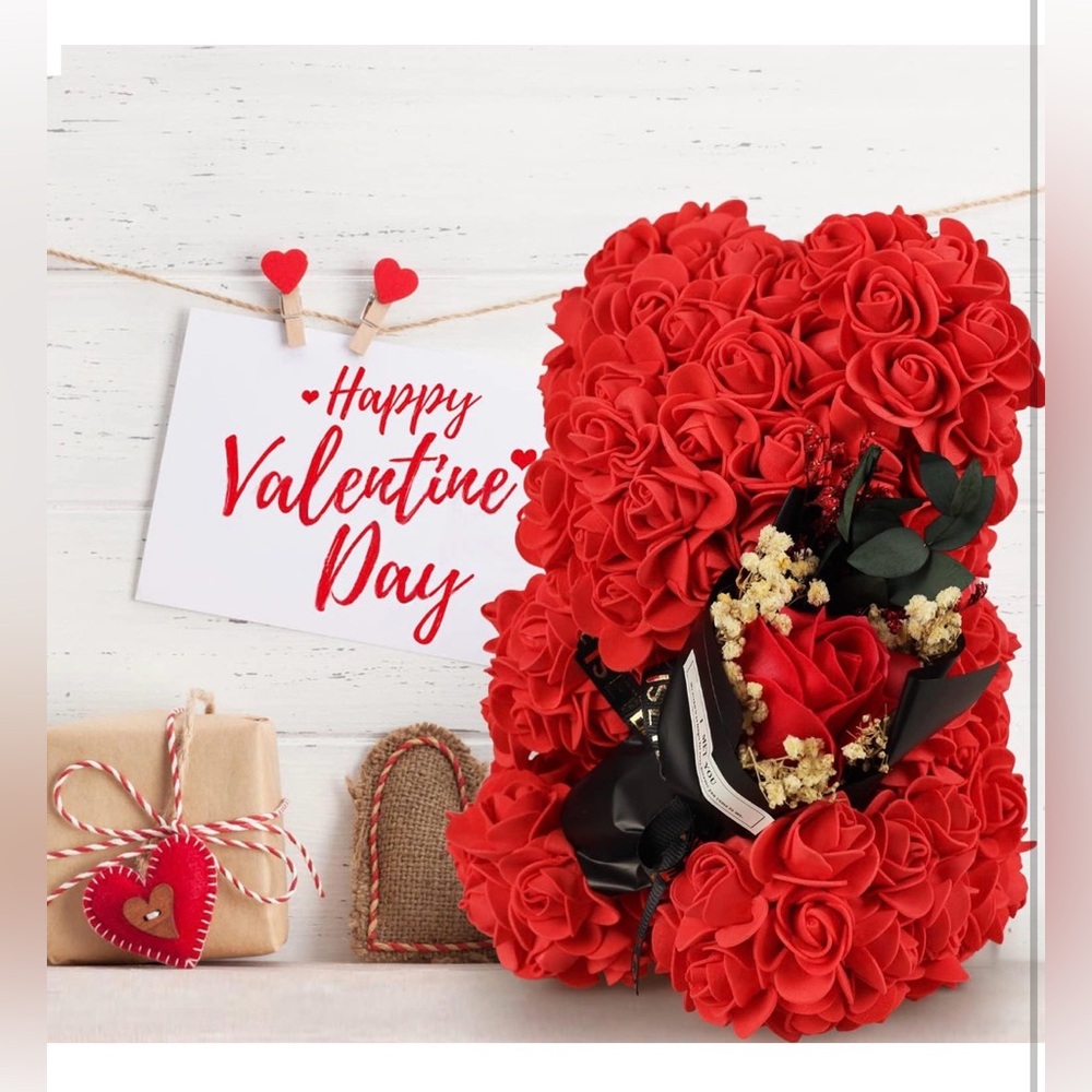 Valentines Day Gifts for Her Rose Bear for Women Artificial Teddy Bear Birthday